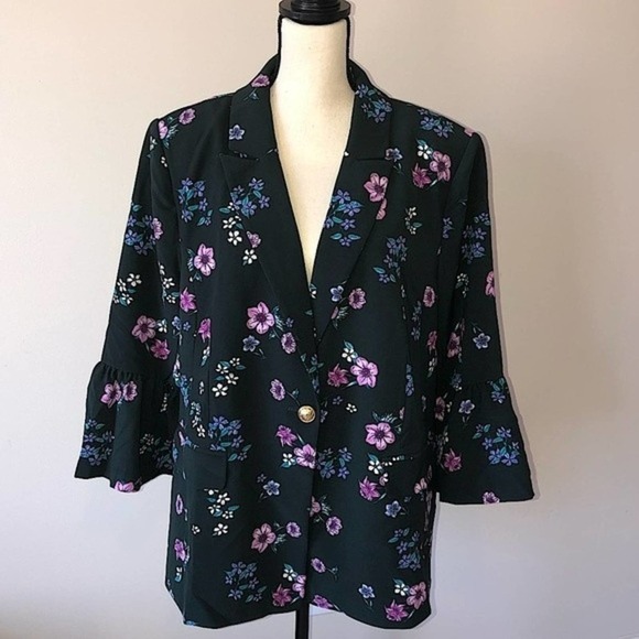 Dark Green Lane Bryant Blazer Petite NWOT - Picture 14 of 14